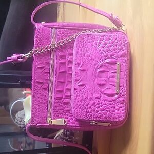 Brahmin genuine leather adjustable crossbody bag